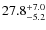 $\rm 27.8^{+ 7.0}_{- 5.2}$