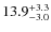 $\rm 13.9^{+ 3.3}_{- 3.0}$