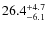 $\rm 26.4^{+ 4.7}_{- 6.1}$