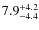 $\rm 7.9^{+ 4.2}_{- 4.4}$