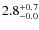 $\rm 2.8^{+ 0.7}_{- 0.0}$