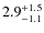 $\rm 2.9^{+ 1.5}_{- 1.1}$