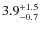 $\rm 3.9^{+ 1.5}_{- 0.7}$