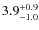 $\rm 3.9^{+ 0.9}_{- 1.0}$
