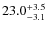 $\rm 23.0^{+ 3.5}_{- 3.1}$