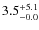 $\rm 3.5^{+ 5.1}_{- 0.0}$