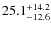 $\rm 25.1^{+ 14.2}_{- 12.6}$