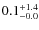 $\rm0.1^{+ 1.4}_{- 0.0}$