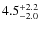 $\rm 4.5^{+ 2.2}_{- 2.0}$