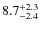 $\rm 8.7^{+ 2.3}_{- 2.4}$
