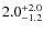 $\rm 2.0^{+ 2.0}_{- 1.2}$