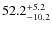 $\rm 52.2^{+ 5.2}_{- 10.2}$