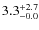 $\rm 3.3^{+ 2.7}_{- 0.0}$