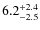 $\rm 6.2^{+ 2.4}_{- 2.5}$