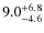 $\rm 9.0^{+ 6.8}_{- 4.6}$