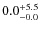 $\rm0.0^{+ 5.5}_{- 0.0}$