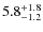 $\rm 5.8^{+ 1.8}_{- 1.2}$