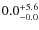 $\rm0.0^{+ 5.6}_{- 0.0}$