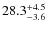$\rm 28.3^{+ 4.5}_{- 3.6}$