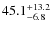 $\rm 45.1^{+ 13.2}_{- 6.8}$