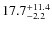 $\rm 17.7^{+ 11.4}_{- 2.2}$