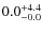 $\rm0.0^{+ 4.4}_{- 0.0}$