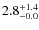 $\rm 2.8^{+ 1.4}_{- 0.0}$