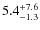 $\rm 5.4^{+ 7.6}_{- 1.3}$