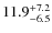 $\rm 11.9^{+ 7.2}_{- 6.5}$