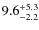 $\rm 9.6^{+ 5.3}_{- 2.2}$