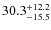 $\rm 30.3^{+ 12.2}_{- 15.5}$