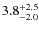 $\rm 3.8^{+ 2.5}_{- 2.0}$