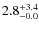 $\rm 2.8^{+ 3.4}_{- 0.0}$