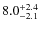 $\rm 8.0^{+ 2.4}_{- 2.1}$