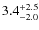 $\rm 3.4^{+ 2.5}_{- 2.0}$