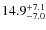 $\rm 14.9^{+ 7.1}_{- 7.0}$