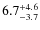 $\rm 6.7^{+ 4.6}_{- 3.7}$