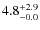$\rm 4.8^{+ 2.9}_{- 0.0}$
