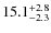 $\rm 15.1^{+ 2.8}_{- 2.3}$