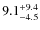 $\rm 9.1^{+ 9.4}_{- 4.5}$