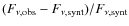 $(F_{\nu,
{\rm obs}} - F_{\nu, {\rm synt}}) / F_{\nu, {\rm synt}}$