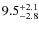 $\rm 9.5^{+ 2.1}_{- 2.8}$