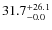 $\rm 31.7^{+ 26.1}_{- 0.0}$