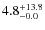 $\rm 4.8^{+ 13.8}_{- 0.0}$