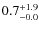 $\rm0.7^{+ 1.9}_{- 0.0}$