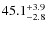 $\rm 45.1^{+ 3.9}_{- 2.8}$
