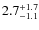 $\rm 2.7^{+ 1.7}_{- 1.1}$