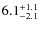 $\rm 6.1^{+ 1.1}_{- 2.1}$