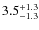 $\rm 3.5^{+ 1.3}_{- 1.3}$