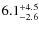 $\rm 6.1^{+ 4.5}_{- 2.6}$